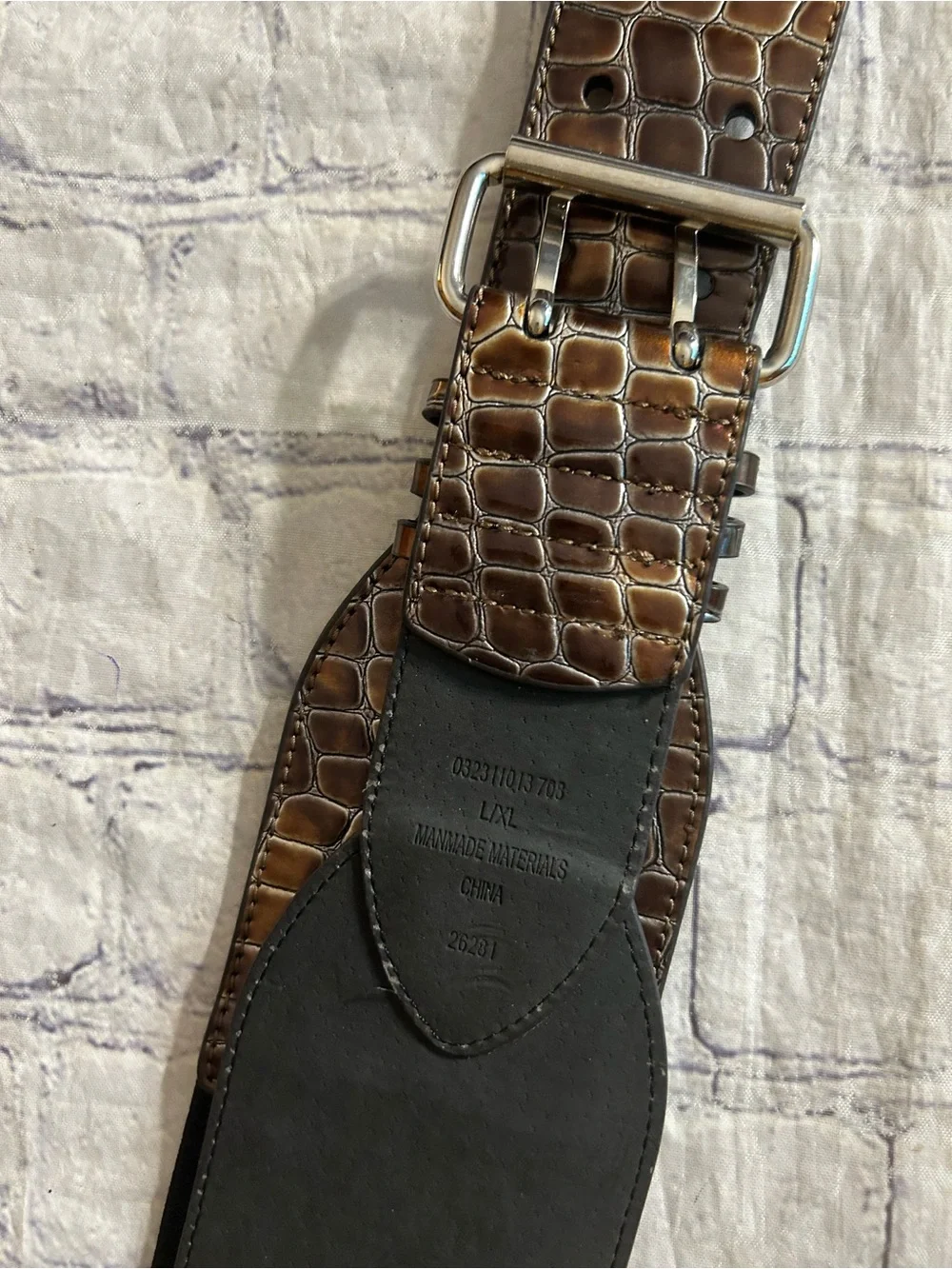 CHICO’S GENUINE HAIRCALF LEATHER WIDE WITH ANIMAL PRINT & FAUX CROC STRETCH WIDE